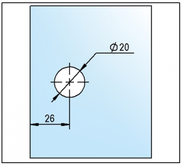 Winkelverbinder Santos Glas-Wand 90° einseitige Wandmontage für 8 - 10 mm Glasstärke